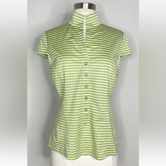 Lafayette 148 New York Tops - Lafayette 148 New York Cap Sleev Stripped Top. Size: M